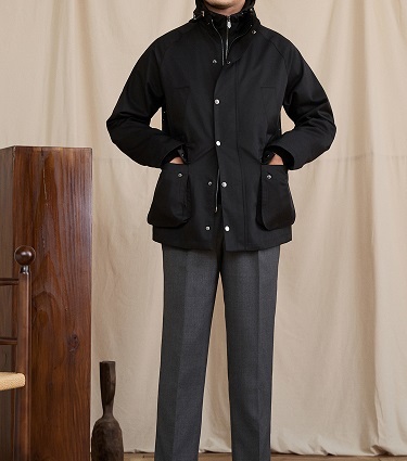 Men’s Hooded Faux Two-Piece Jacket