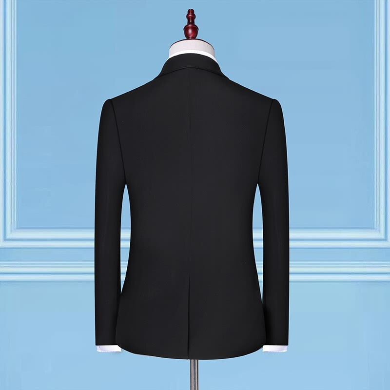 Men's Solid Three-Piece Wedding Suit - Image 3