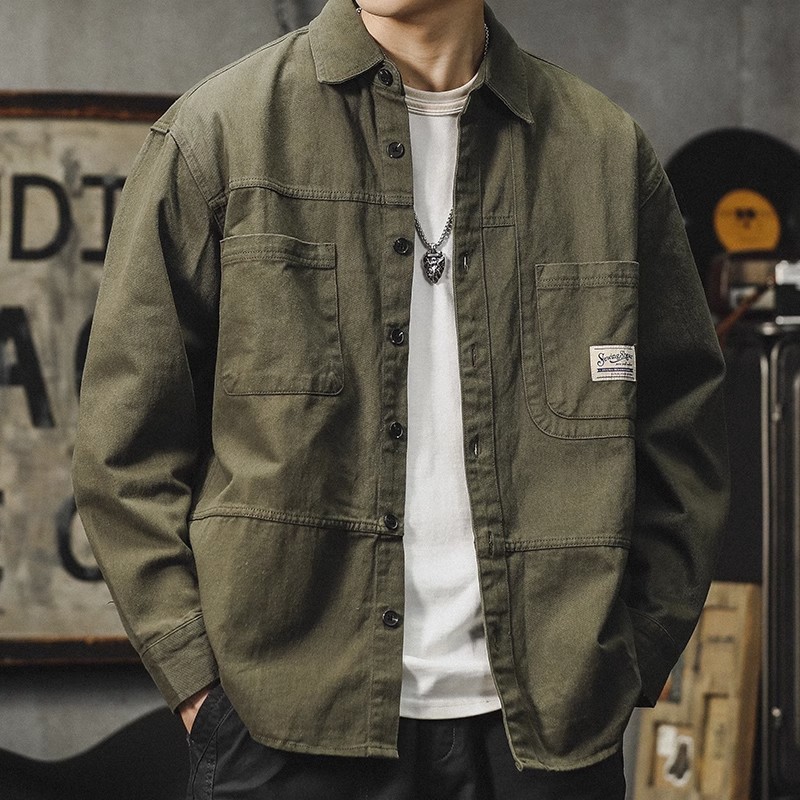 Mens Long-sleeve Washed-soft Casual Work Shirt Jacket - Image 7