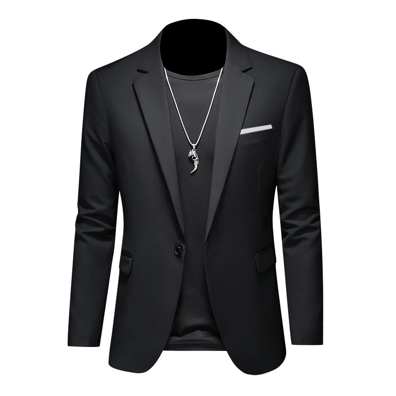 Mens Fashionable Plus-Size Slim-Fit Suit Jacket - Image 4