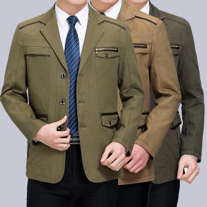 Mens Casual Pocket Top For Middle-aged And Young Adults