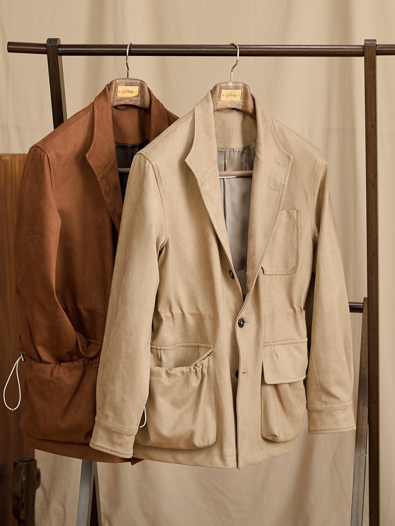 Men’s Suede Casual Lapel Jacket