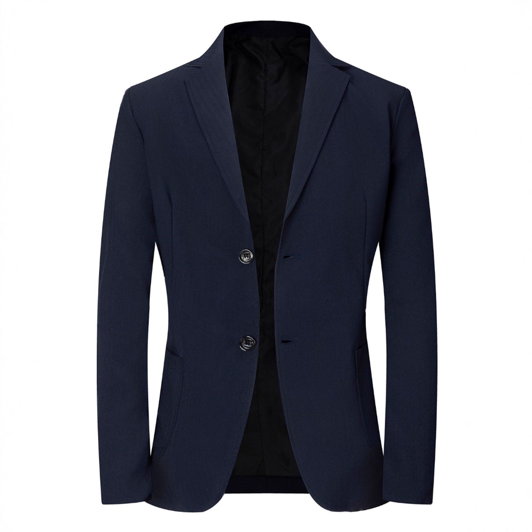 Slim-fit Solid-color Suit - Image 4