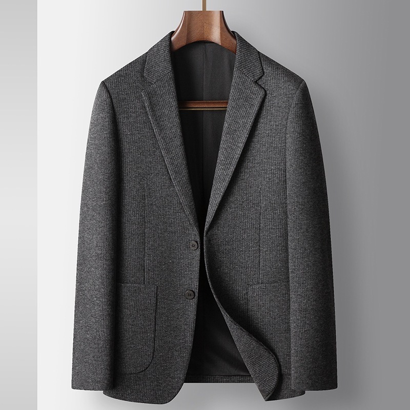 Mens Casual Wool-Acetate Wrinkle-Free Blazer - Image 6