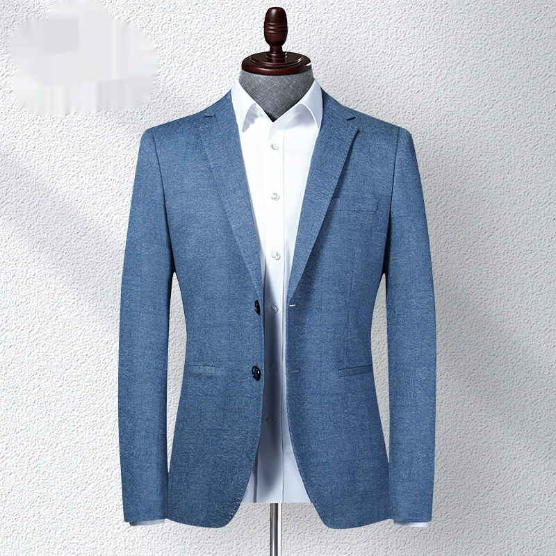 Stretch Mens Slim-Fit Blazer Casual Jacket
