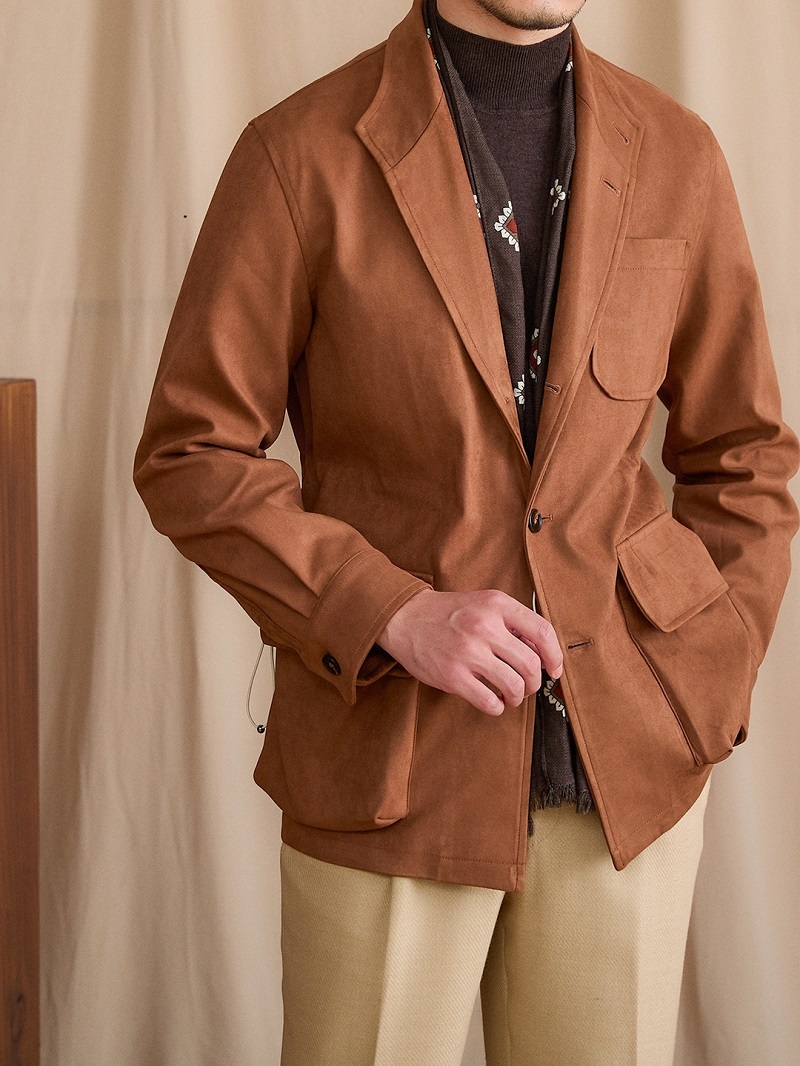 Men’s Suede Casual Lapel Jacket
