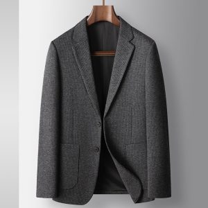 Mens Casual Wool-Acetate Wrinkle-Free Blazer