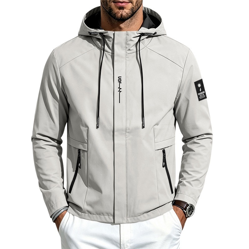 Mens Lightweight Loose-fit Outdoor Sports Hooded Jacket - Image 9