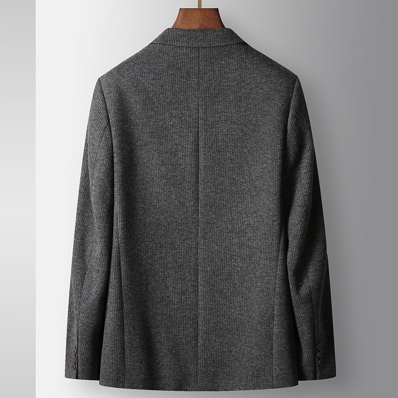 Mens Casual Wool-Acetate Wrinkle-Free Blazer - Image 3