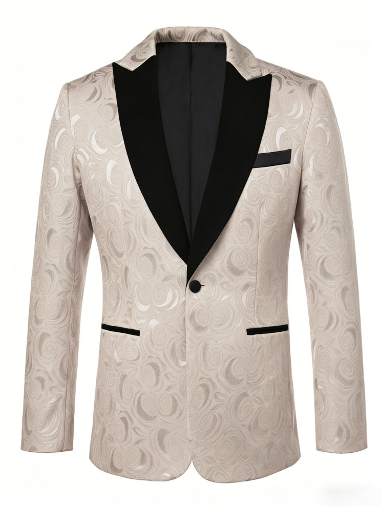 Mens Elegant Jacquard Formal Suit For Banquets And Parties - Image 6