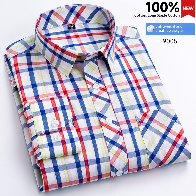 Mens Plaid Shirt Fashionable Casual Shirt - Image 6