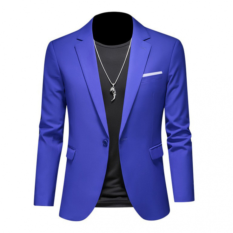 Mens Fashionable Plus-Size Slim-Fit Suit Jacket - Image 3