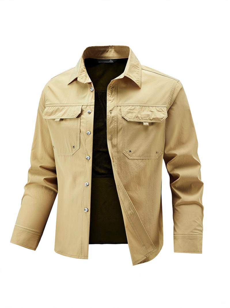 Mens Stretch Quick-Drying Long-Sleeve Shirt - Image 2