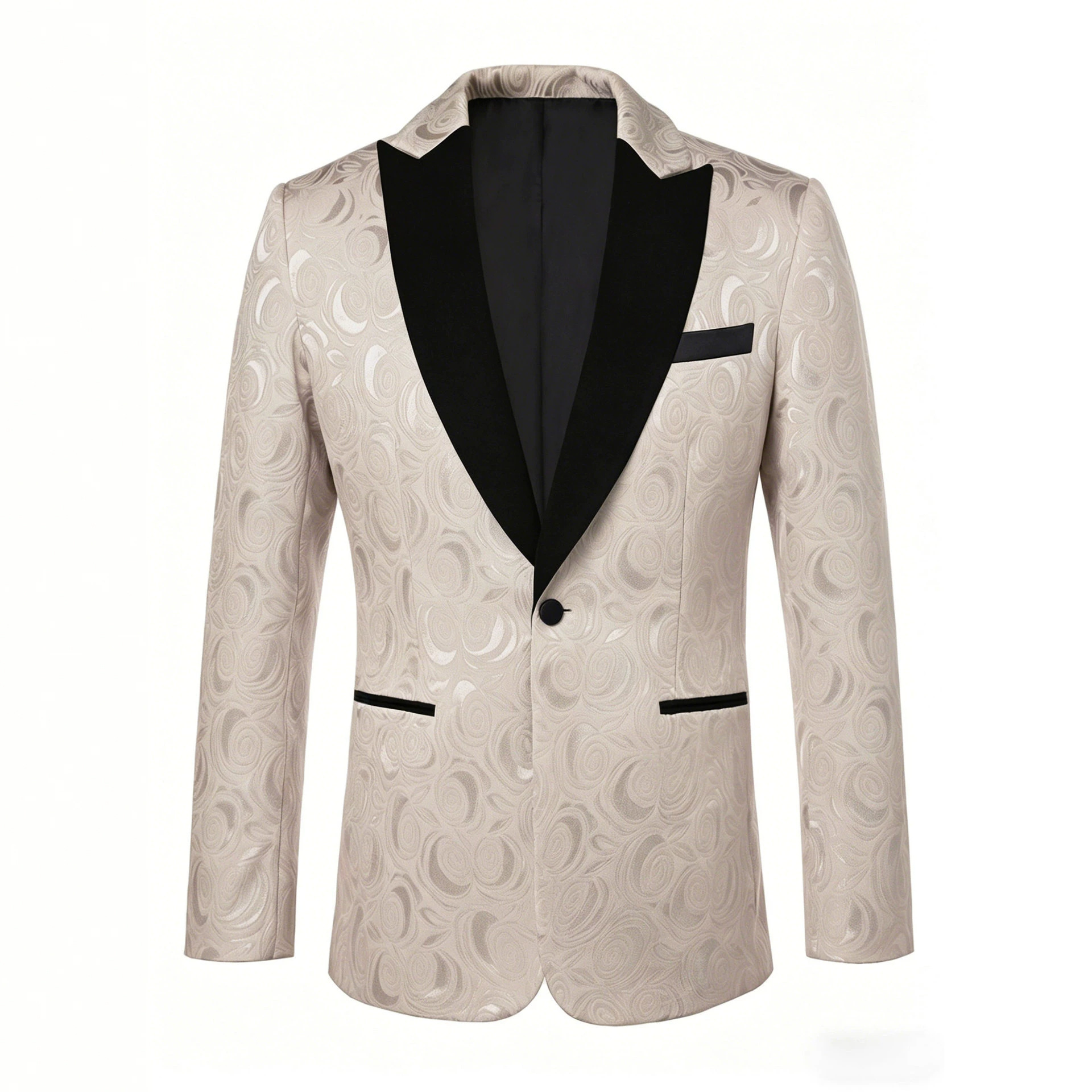 Mens Elegant Jacquard Formal Suit For Banquets And Parties - Image 5