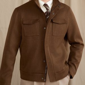 Men’s Short Wool Blend Coat