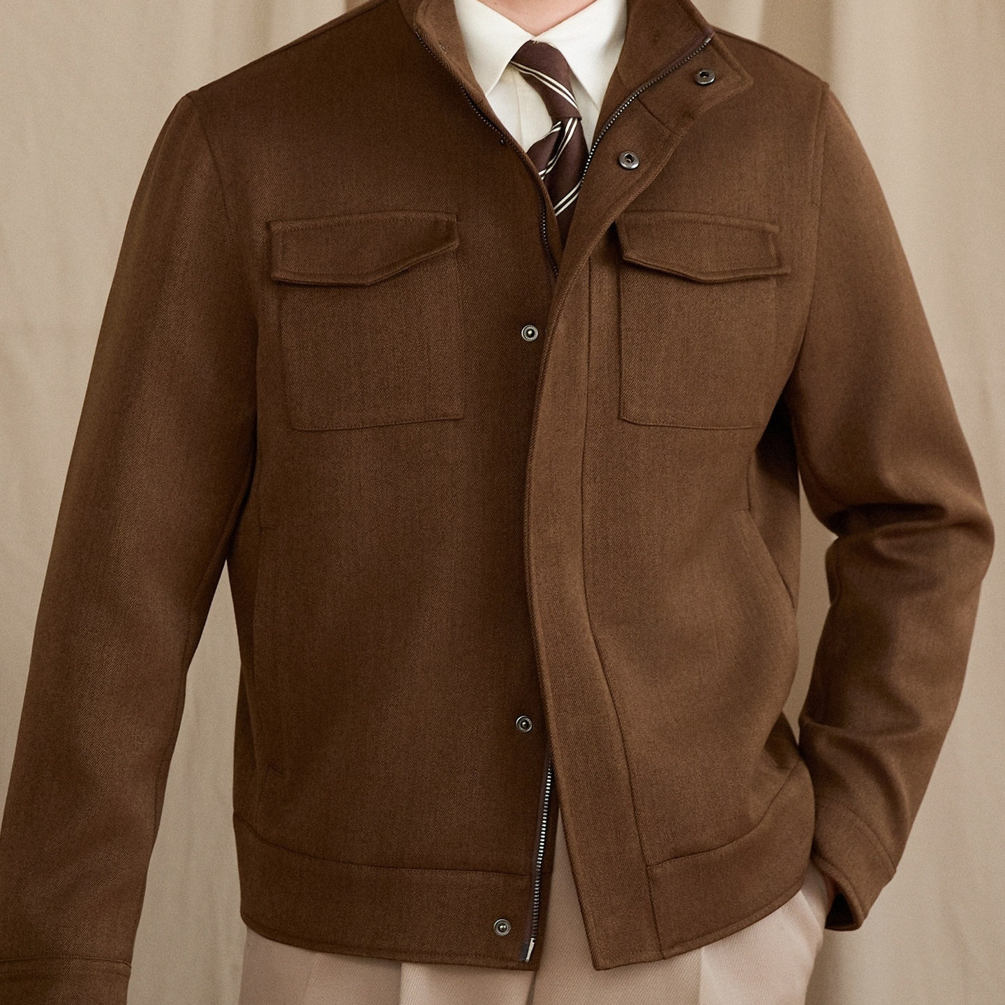 Men’s Short Wool Blend Coat