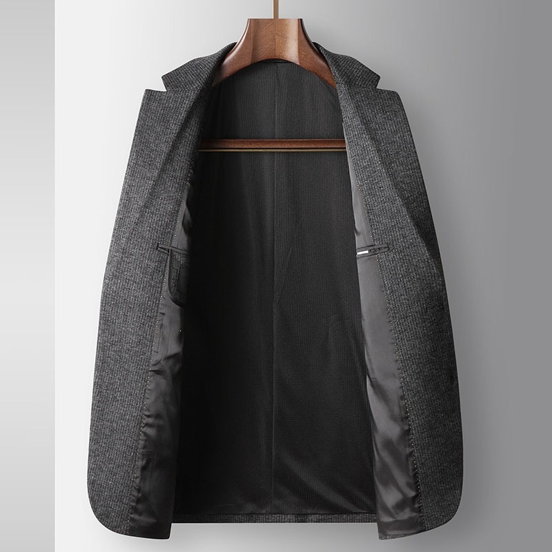 Mens Casual Wool-Acetate Wrinkle-Free Blazer - Image 2