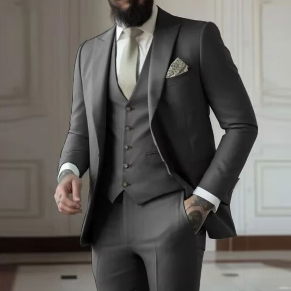 Mens Tuxedo Dinner Suit Three-Piece Set