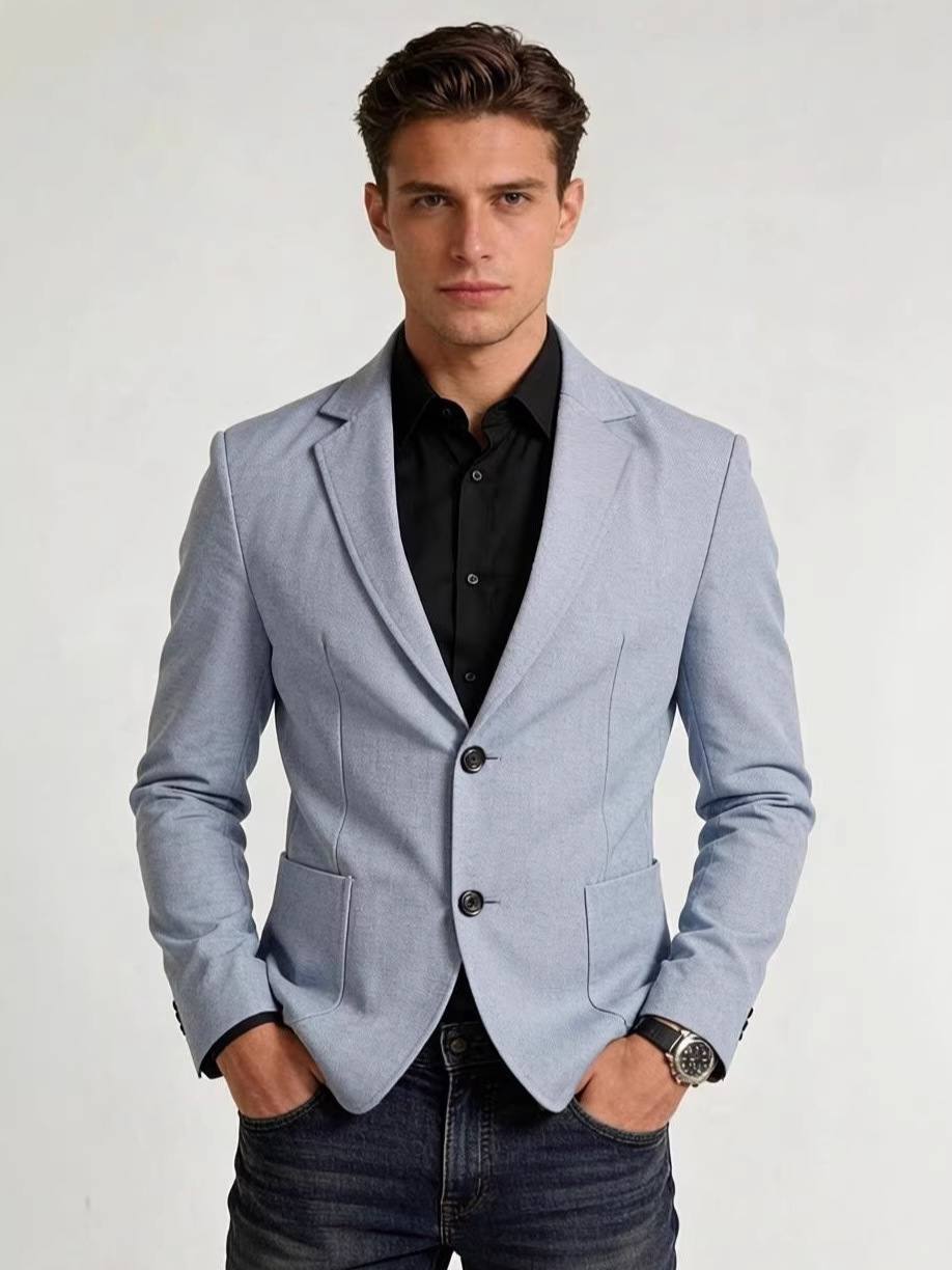 Slim-fit Solid-color Suit - Image 10