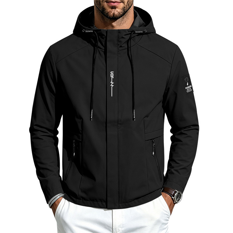 Mens Lightweight Loose-fit Outdoor Sports Hooded Jacket - Image 7