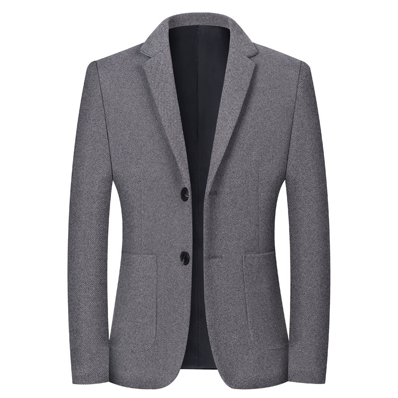 Mens Casual Wool Versatile Wool Suit Jacket - Image 4
