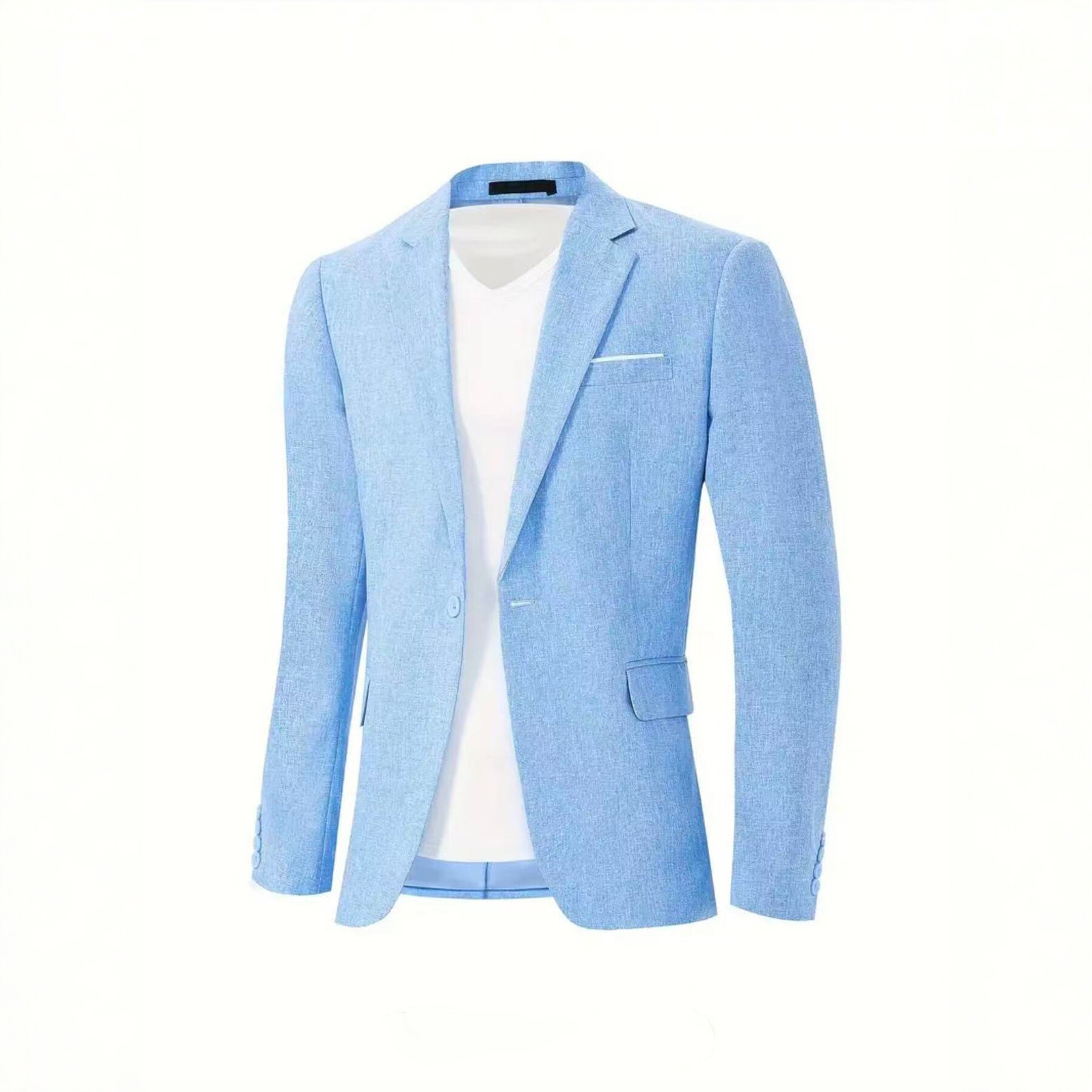 Mens Korean-style Slim-fit Single-breasted Casual Blazer - Image 4