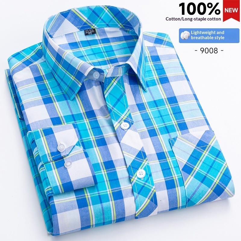 Mens Plaid Shirt Fashionable Casual Shirt - Image 9