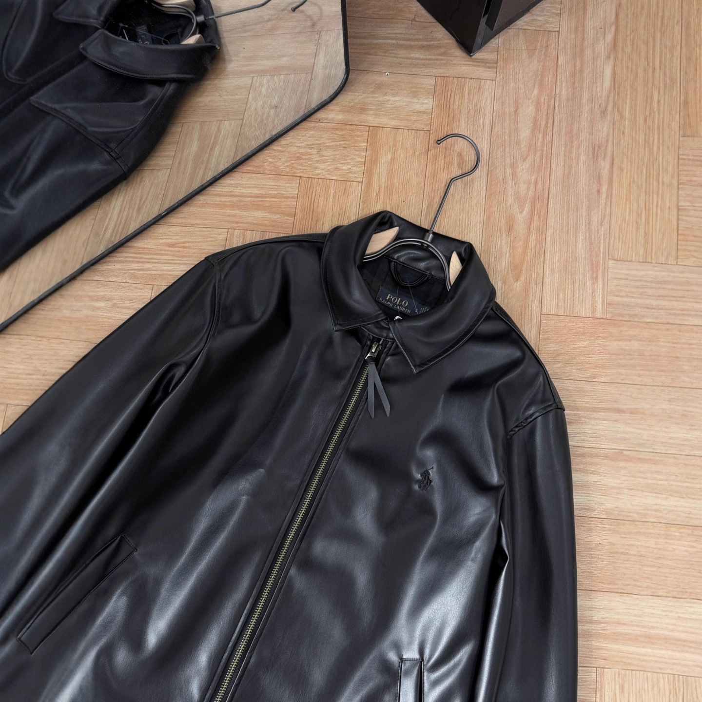 Winter Zip-up Long-sleeve Leather Jacket - Image 4