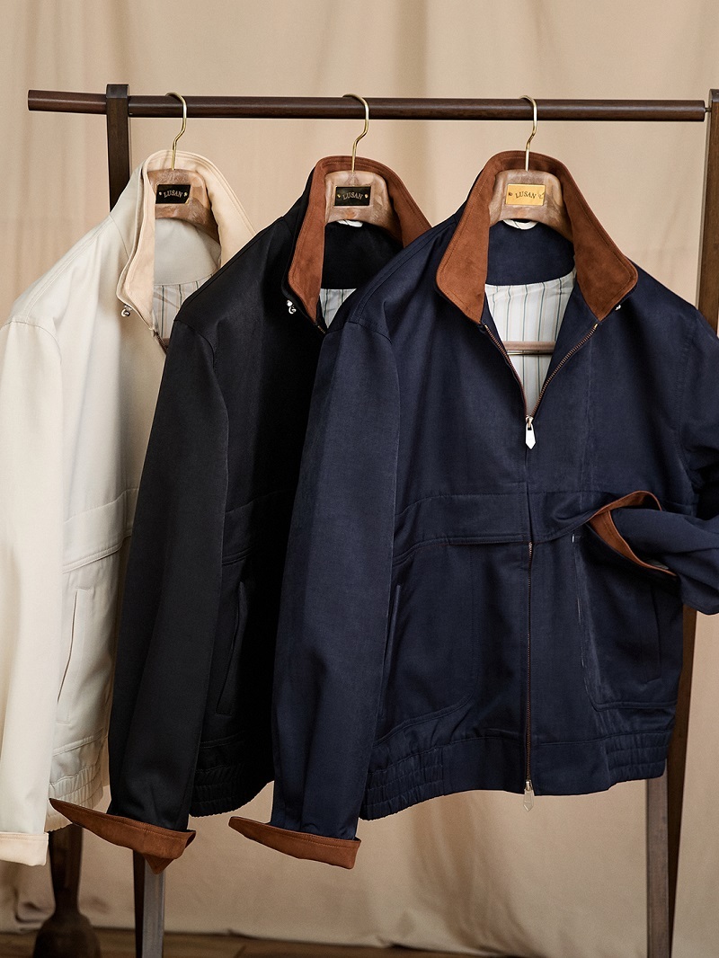 Men’s Color Block Slim-Fit Jacket