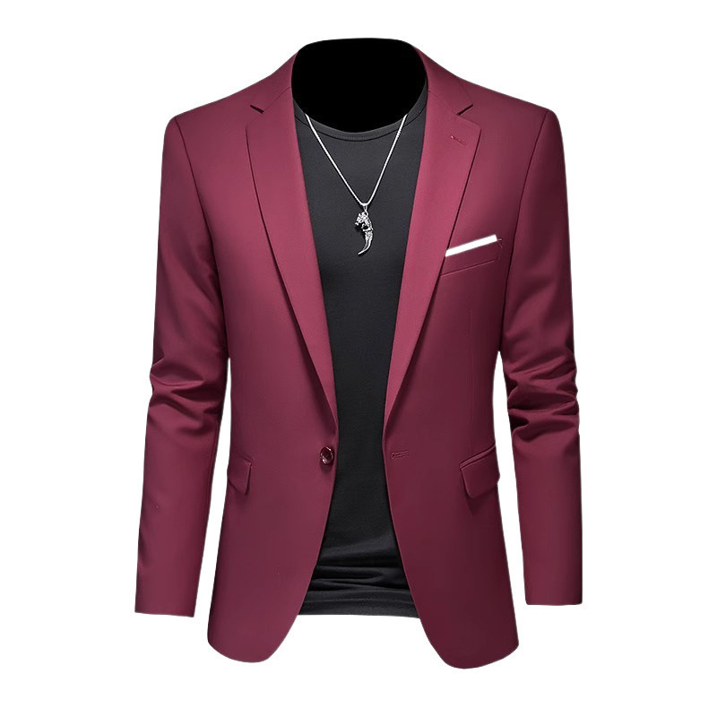 Mens Fashionable Plus-Size Slim-Fit Suit Jacket - Image 5