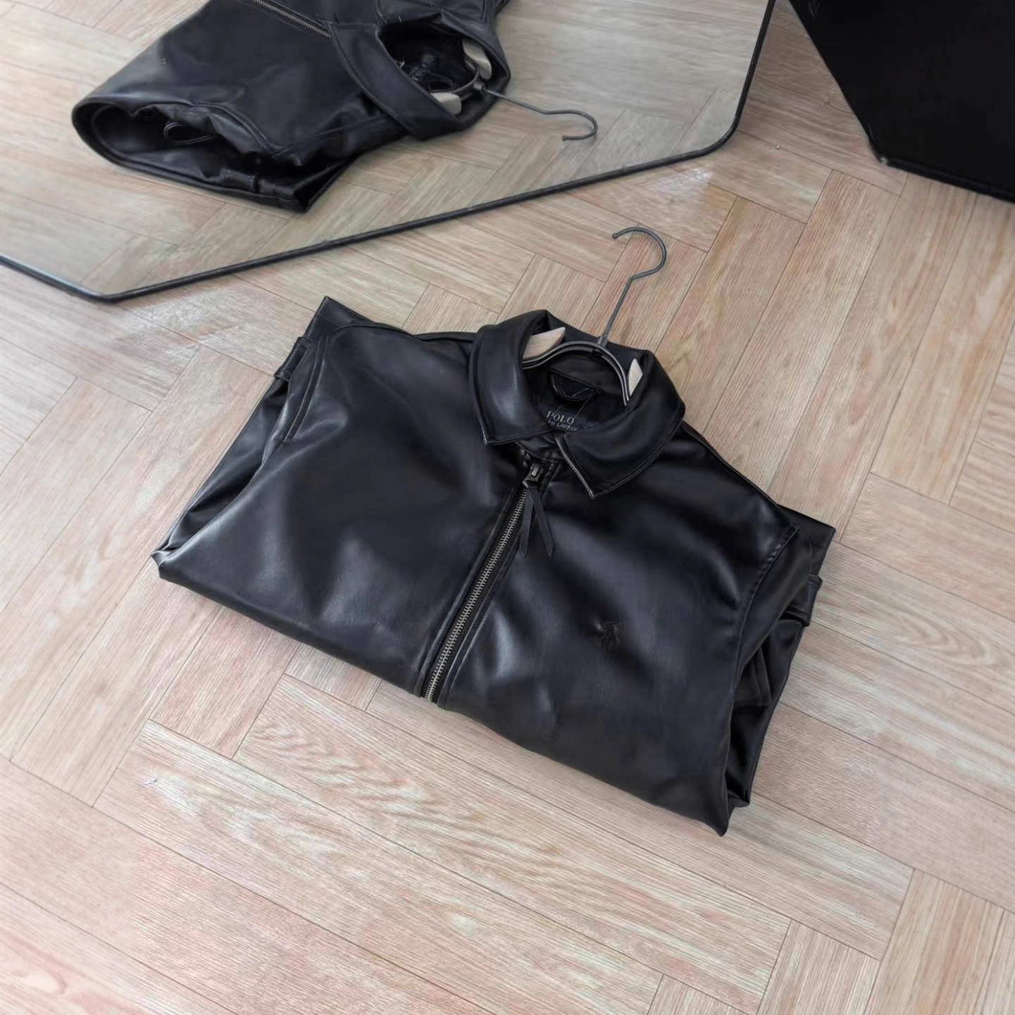 Winter Zip-up Long-sleeve Leather Jacket - Image 2