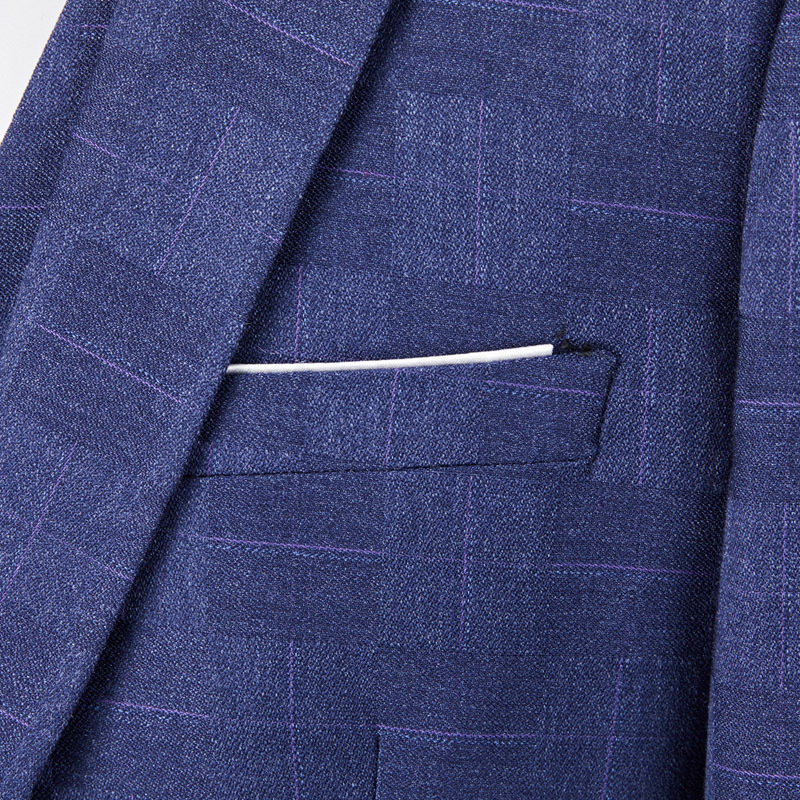 Mens New Plaid Set Mens Foreign-trade Suit - Image 5