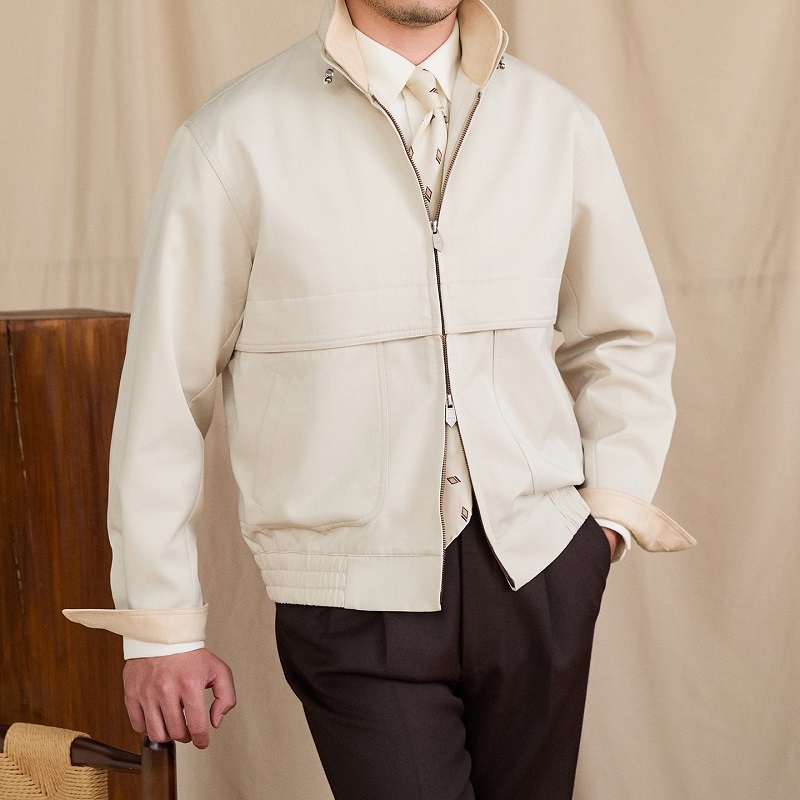 Men's Color Block Slim-Fit Jacket - Image 3