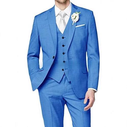 Mens Slim-fit Three-piece Suit With A Single-breasted Jacket - Image 5