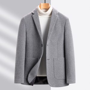 Mens Casual Wool Versatile Wool Suit Jacket