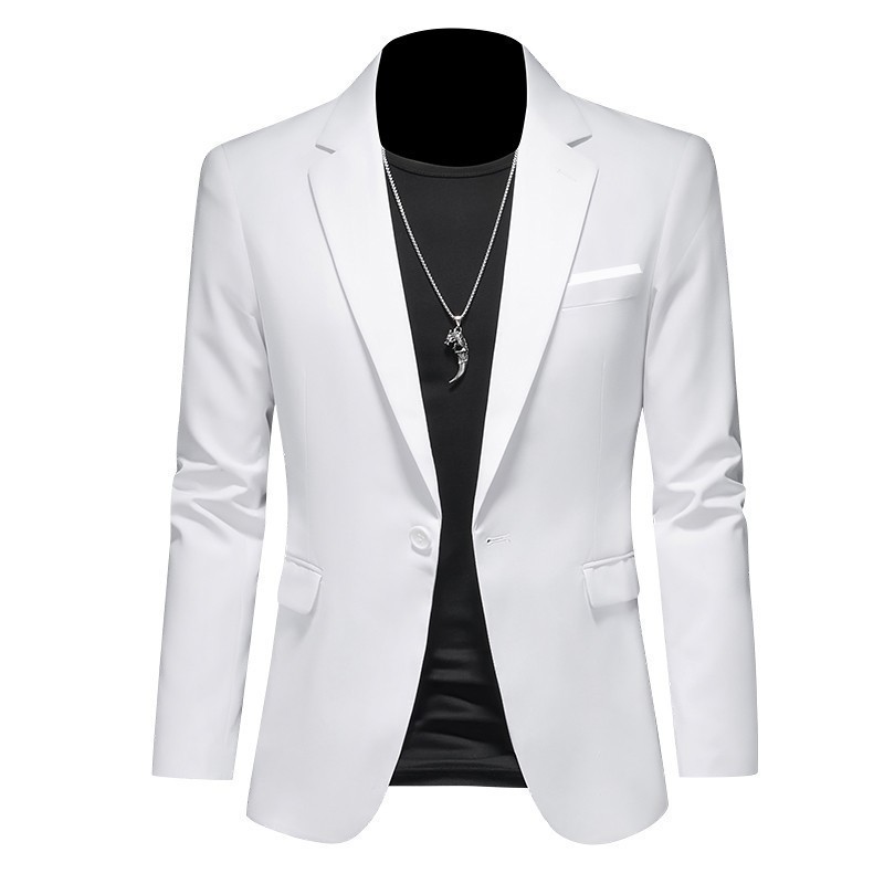 Mens Fashionable Plus-Size Slim-Fit Suit Jacket - Image 6