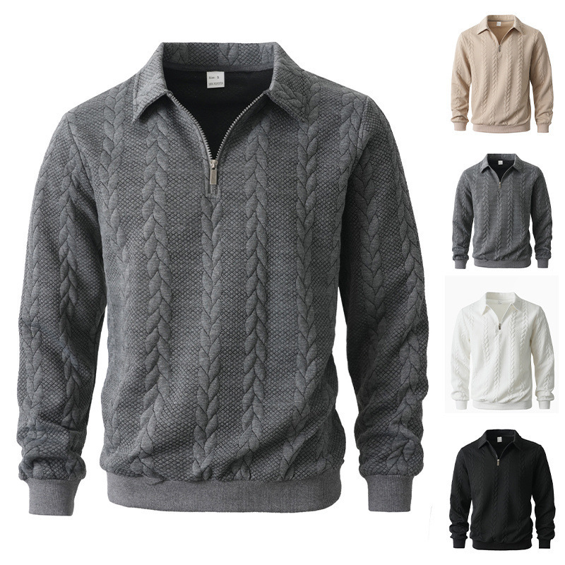 Mens Casual Sporty Half-zip Hoodie - Image 3