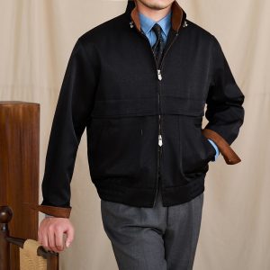 Men's Color Block Slim-Fit Jacket