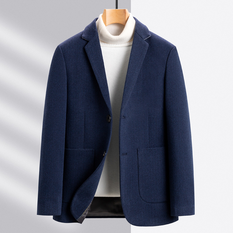 Mens Casual Wool Versatile Wool Suit Jacket - Image 10