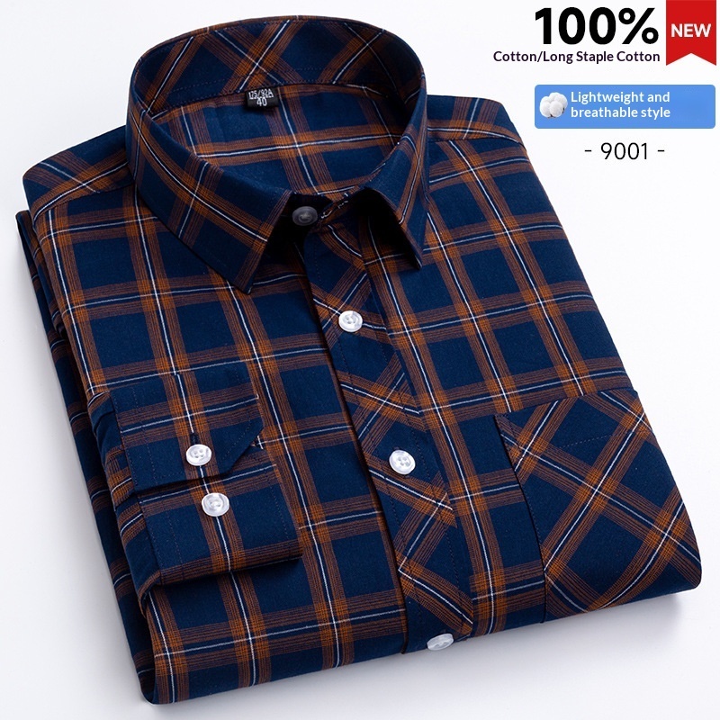 Mens Plaid Shirt Fashionable Casual Shirt - Image 2