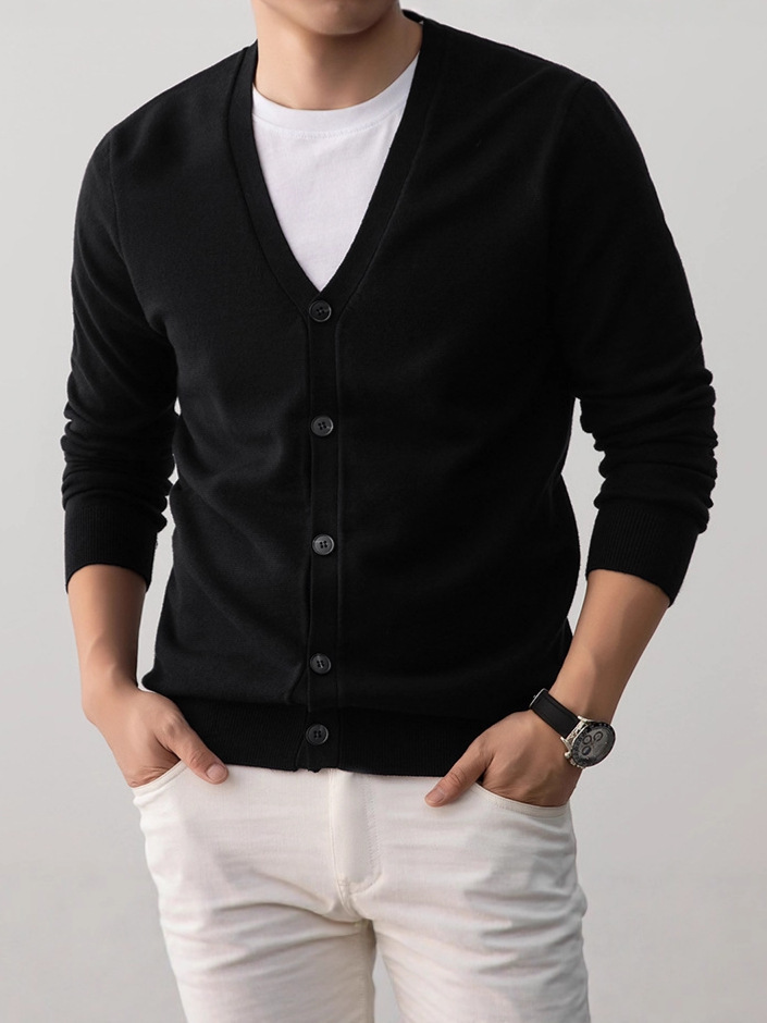 Korean-style Loose-fit Knit Sweater Coat - Image 3